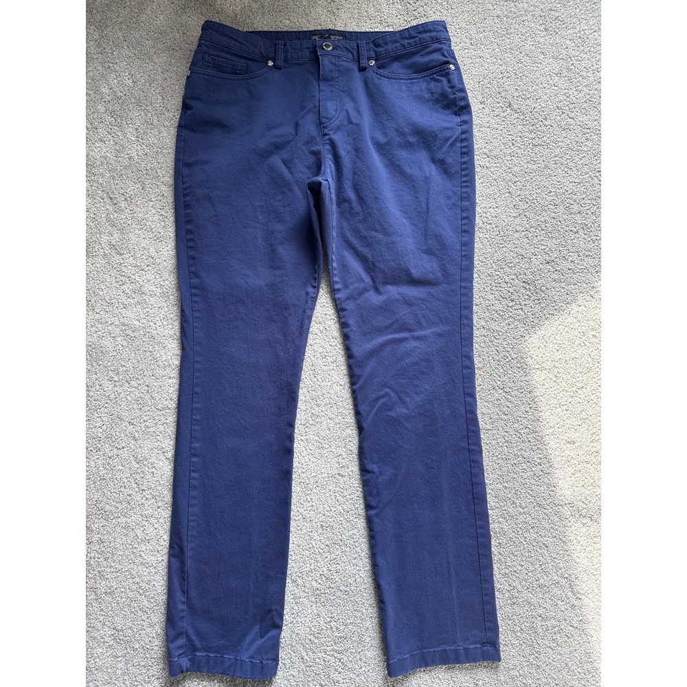 Brooks‎ Brothers Caroline Fit Pants Womens 14 Navy Blue Chino Preppy Career